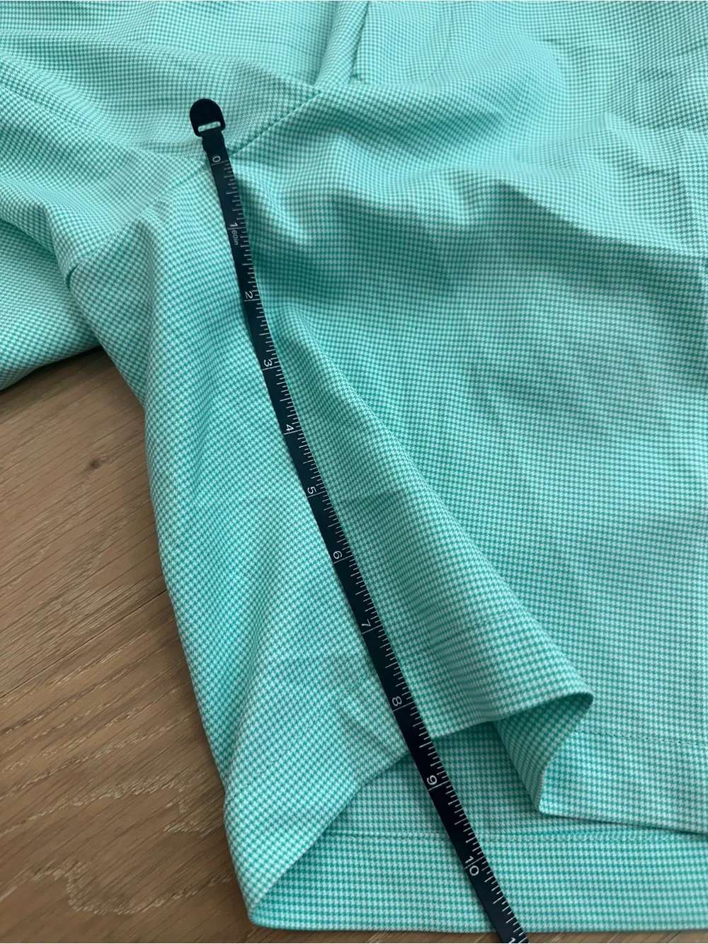 Men’s Peter Millar Wicking Salem Houndstooth Golf Shorts Pattern Green Size 38